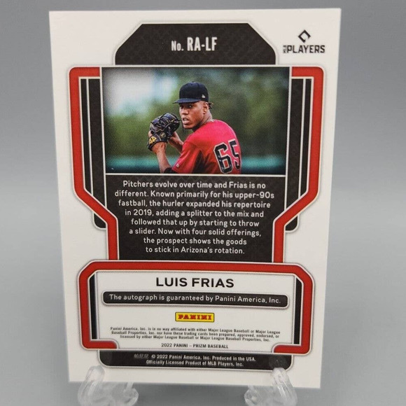 Luis Frias Arizona Diamondbacks 2022 Panini Prizm Rookie Autographed RC #RA-LF - Picture 2 of 6